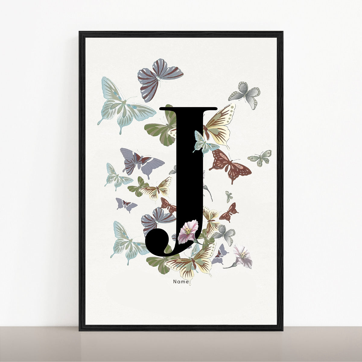 Butterfly Garden Personalized Monogram Print