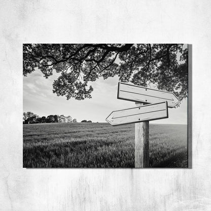 Countryside Pathway Personalized Signpost Canvas