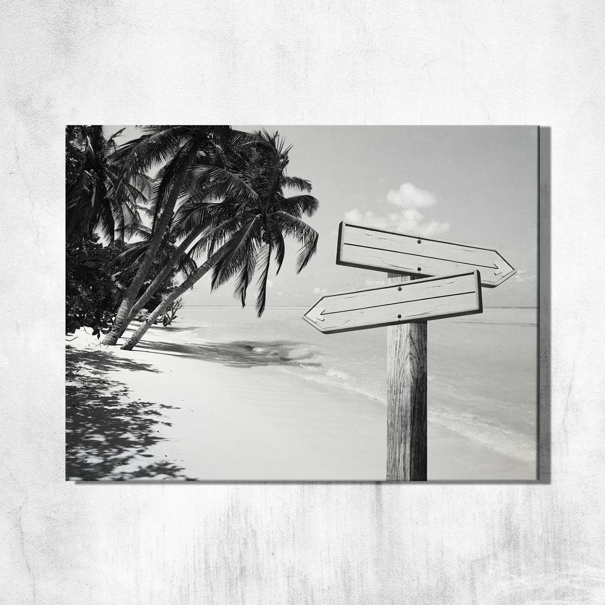 Tropical Beach Custom Signpost Canvas