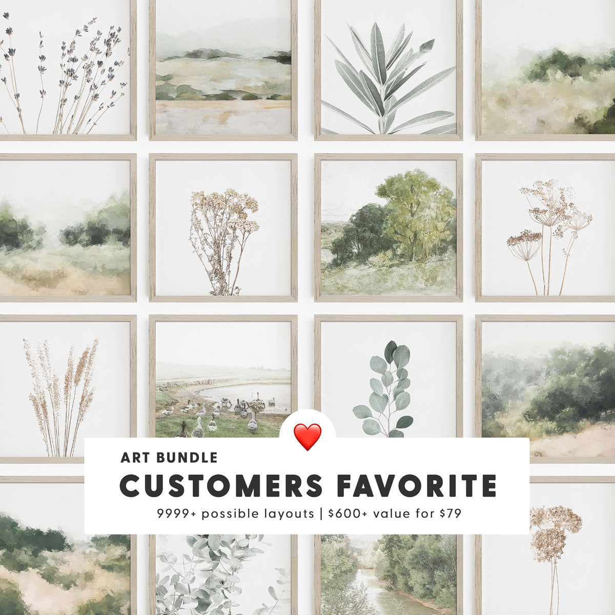 Customers Favorite Art Bundle 160+ High-Resolution Printable Images for Any Space