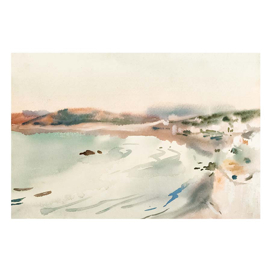 Abstract watercolor shore Art Print